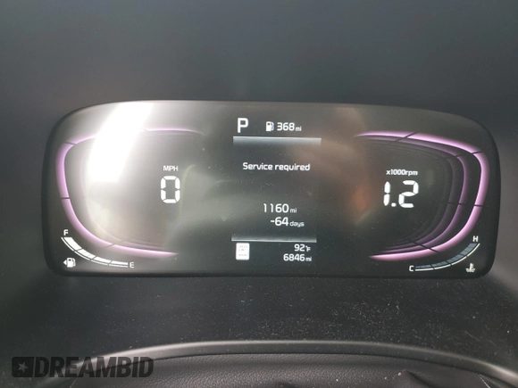 2024 Kia Soul S with VIN KNDJ23AU8R7229774, listed as a Copart auction lot 53718175 with 6,846 mi miles and Salvage title. Bid and sale history available at DreamBid. Image 9.