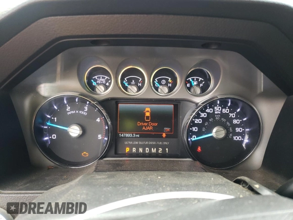 2016 Ford Super Duty F-250 SRW Lariat with VIN 1FT7W2BT3GEB61245, listed as a Copart auction lot 50401995 with 147,893 mi miles and Salvage Title. Bid and sale history available at carsss.com. Image 9.