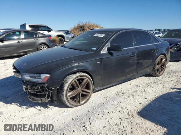 2013 Audi A4 Prestige with VIN WAUKFAFL2DA162742, listed as a Copart auction lot 80587374 with 184,580 mi miles and Salvage Title. Bid and sale history available at carsss.com. Image 1.