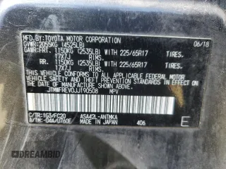 2018 Toyota RAV4 XLE with VIN JTMWFREV0JJ190508, listed as a Copart auction lot 49637125 with 120,768 mi miles and Salvage Title. Bid and sale history available at carsss.com. Image 15.