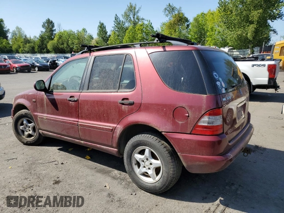 2001 Mercedes-Benz M 320/430/500 with VIN 4JGAB54E91A256176, listed as a Copart auction lot 55610525 with 215,120 mi miles and Salvage Title. Bid and sale history available at DreamBid. Image 2.