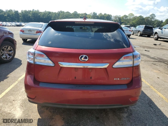 2011 Lexus RX 450h with VIN JTJZB1BA7B2005973, listed as a Copart auction lot 72545194 with 264,710 mi miles and Salvage Title. Bid and sale history available at carsss.com. Image 6.