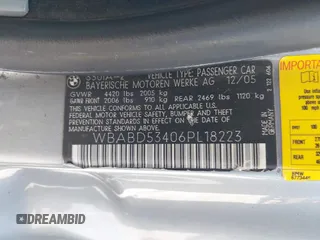 2006 BMW 3 Series 330Ci with VIN WBABD53406PL18223, listed as a IAAI auction lot 42041241 with 274,991 mi miles and . Bid and sale history available at carsss.com. Image 9.