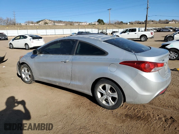 2013 Hyundai Elantra Coupe GS PZEV with VIN KMHDH6AE0DU010366, listed as a Copart auction lot 84098764 with 67,678 mi miles and Salvage Title. Bid and sale history available at carsss.com. Image 2.