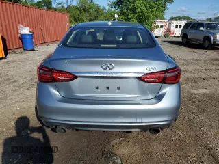 2018 Infiniti Q50 Luxe with VIN JN1EV7APXJM590569, listed as a Copart auction lot 55643215 with 86,965 mi miles and Salvage title. Bid and sale history available at DreamBid. Image 6.