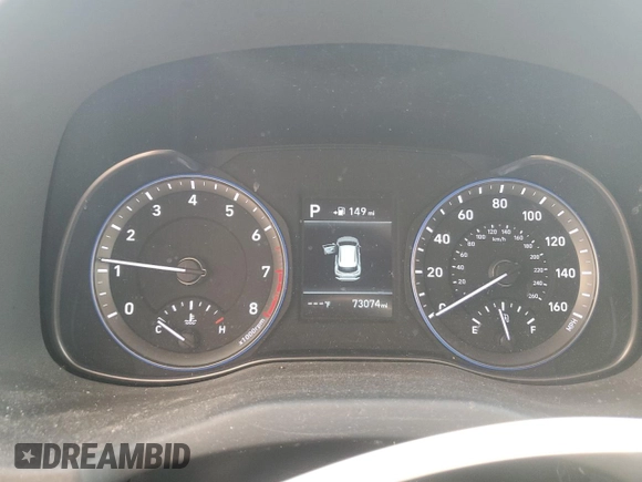 2018 Hyundai Kona SE with VIN KM8K12AA1JU109694, listed as a Copart auction lot 47828113 with 73,074 mi miles and . Bid and sale history available at DreamBid. Image 9.