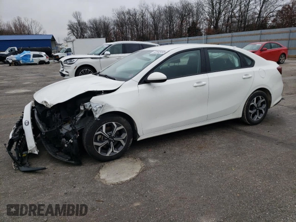 2021 Kia Forte LXS with VIN 3KPF24AD2ME410695, listed as a Copart auction lot 43948495 with 114,009 mi miles and Salvage Title. Bid and sale history available at carsss.com. Image 1.