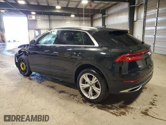 2023 Audi Q8 Premium with VIN WA1AVBF17PD020440, listed as a Copart auction lot 87322714 with 9,963 mi miles and Salvage title. Bid and sale history available at DreamBid. Image 2.