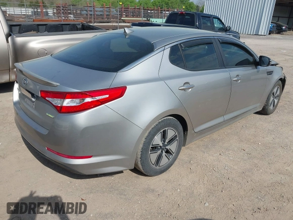 2012 Kia Optima Hybrid with VIN KNAGM4AD9C5020070, listed as a IAAI auction lot 41952137 with 153,942 mi miles. Bid and sale history available at carsss.com. Image 4.