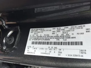 2020 Ford F-150 XL with VIN 1FTEW1EP7LFC80095, listed as a IAAI auction lot 41572232 with 41,088 mi miles. Bid and sale history available at carsss.com. Image 9.
