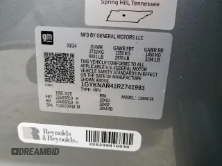 2024 Cadillac XT5 FWD Luxury with VIN 1GYKNAR41RZ741993, listed as a Copart auction lot 79729624 with Not provided miles and Salvage title. Bid and sale history available at DreamBid. Image 14.
