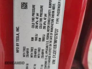 2021 Tesla Model 3 Long Range z VIN 5YJ3E1EB7MF079737, wystawiony jako Copart lot #87275824 z przebiegiem 31 380 mil mil oraz Szkoda całkowita • Salvage title. Historia ofert i sprzedaży dostępna na DreamBid. Obrazek 12.