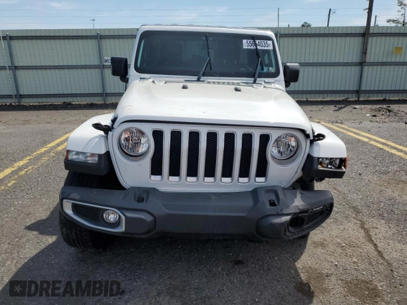 2021 Jeep Wrangler Unlimited Sahara with VIN 1C4HJXEG4MW550691, listed as a Copart auction lot 55654035 with Not provided miles and Salvage title. Bid and sale history available at DreamBid. Image 5.