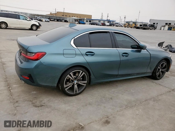 2021 BMW 3 Series 330i with VIN 3MW5R1J09M8C14333, listed as a Copart auction lot 48227865 with 0 mi miles and Salvage Title. Bid and sale history available at carsss.com. Image 3.