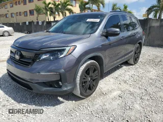 2021 Honda Pilot Special Edition with VIN 5FNYF5H21MB037702, listed as a Copart auction lot 54439445 with 55,410 mi miles and Salvage Title. Bid and sale history available at DreamBid. Image 1.