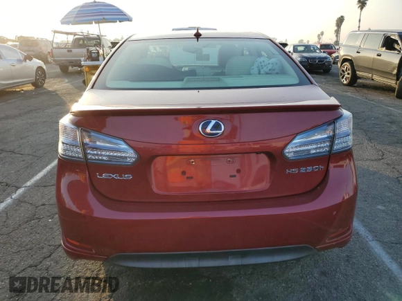 2010 Lexus HS 250h with VIN JTHBB1BA3A2024716, listed as a Copart auction lot 83153184 with 101,598 mi miles and Salvage Title. Bid and sale history available at DreamBid. Image 6.