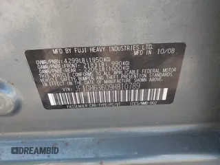 2009 Subaru Impreza Outback Special Sports с VIN JF1GH63609H810789, выставлен на аукционе IAAI как лот 42444825 с пробегом 95 224 миль миль и . История ставок и продаж доступна на DreamBid. Изображение 9.