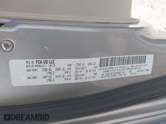 2016 Chrysler Town & Country Touring with VIN 2C4RC1BG1GR156868, listed as a IAAI auction lot 40506661 with 116,065 mi miles. Bid and sale history available at carsss.com. Image 9.