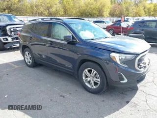 2018 GMC Terrain SLE with VIN 3GKALMEVXJL157227, listed as a IAAI auction lot 40584594 with 123,718 mi miles. Bid and sale history available at carsss.com. Image 1.