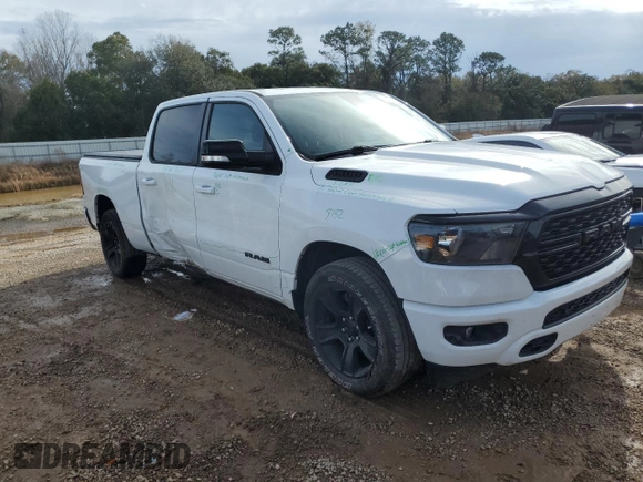2022 Ram 1500 Big Horn with VIN 1C6RREMTXNN382389, listed as a Copart auction lot 89004415 with 28,697 mi miles and Salvage Title. Bid and sale history available at carsss.com. Image 4.