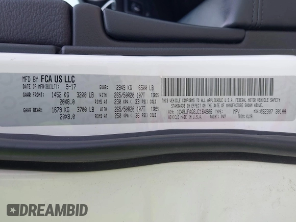 2018 Jeep Grand Cherokee Altitude with VIN 1C4RJFAG6JC164906, listed as a IAAI auction lot 42302611 with 81,447 mi miles and . Bid and sale history available at DreamBid. Image 9.