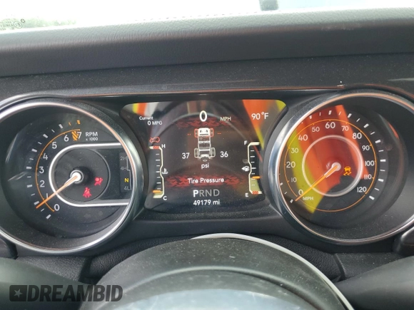 2021 Jeep Wrangler Unlimited Sahara с VIN 1C4HJXEG2MW729537, выставлен на аукционе Copart как лот 57131645 с пробегом 49 179 миль миль и Списание • Salvage title. История ставок и продаж доступна на DreamBid. Изображение 9.