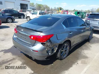 2017 Infiniti Q50 Signature Edition with VIN JN1EV7AP9HM739788, listed as a IAAI auction lot 41892367 with 73,724 mi miles and . Bid and sale history available at DreamBid. Image 4.