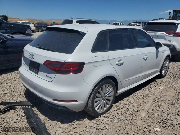 2016 Audi A3 e-tron Premium with VIN WAUUPBFF8GA108548, listed as a Copart auction lot 58087184 with 138,439 mi miles and Salvage Title. Bid and sale history available at carsss.com. Image 3.