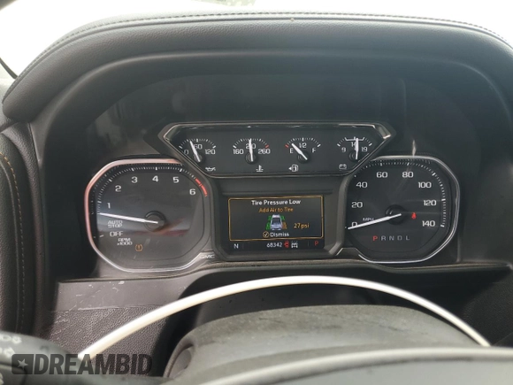 2021 GMC Sierra 1500 AT4 with VIN 3GTP9EEL8MG193861, listed as a Copart auction lot 46087015 with 68,342 mi miles and Salvage Title. Bid and sale history available at carsss.com. Image 9.