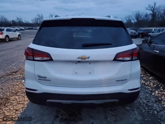 2022 Chevrolet Equinox Premier with VIN 2GNAXNEV7N6127657, listed as a Copart auction lot 85060754 with 34,042 mi miles and Salvage Title. Bid and sale history available at carsss.com. Image 6.