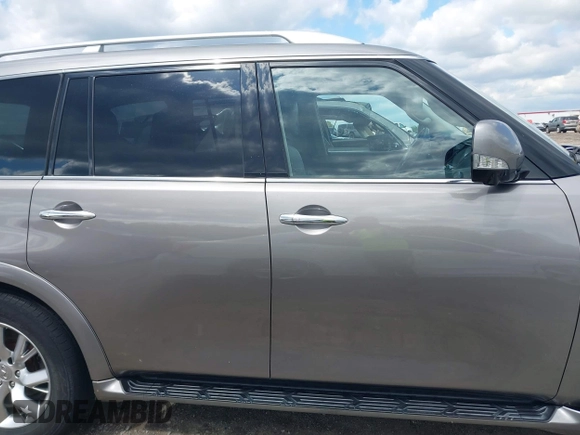 2014 Infiniti QX80 with VIN JN8AZ2NE0E9069465, listed as a IAAI auction lot 41967613 with 112,004 mi miles. Bid and sale history available at carsss.com. Image 14.