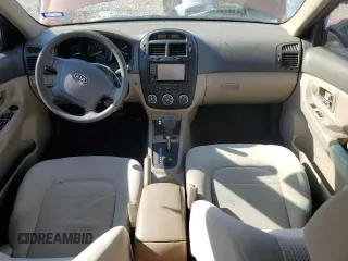 2009 Kia Spectra EX with VIN KNAFE221595630820, listed as a Copart auction lot 72431004 with 136,469 mi miles and Salvage Title. Bid and sale history available at carsss.com. Image 8.