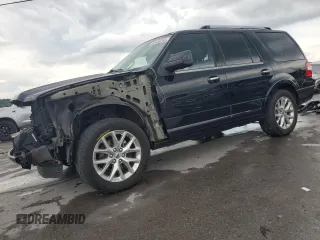 2017 Ford Expedition Limited with VIN 1FMJU1KT9HEA66207, listed as a Copart auction lot 62610745 with 93,794 mi miles and Salvage title. Bid and sale history available at DreamBid. Image 1.