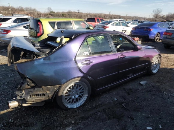 2002 Lexus IS 300 with VIN JTHBD192320061920, listed as a Copart auction lot 86273124 with 164,645 mi miles and Salvage Title. Bid and sale history available at carsss.com. Image 3.