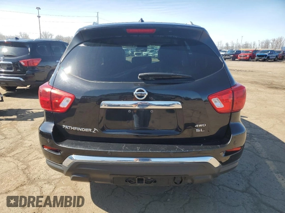2017 Nissan Pathfinder SV with VIN 5N1DR2MM3HC697511, listed as a Copart auction lot 51979005 with 136,300 mi miles and Clean Title. Bid and sale history available at carsss.com. Image 6.