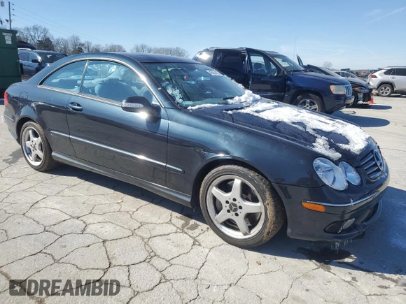 2004 Mercedes-Benz CLK 500 with VIN WDBTJ75J74F107438, listed as a Copart auction lot 46294475 with 149,566 mi miles and Clean title. Bid and sale history available at DreamBid. Image 4.