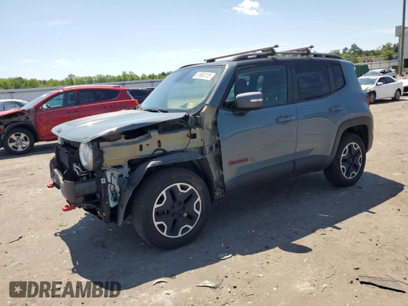 2015 Jeep Renegade Trailhawk с VIN ZACCJBCT0FPB56914, выставлен на аукционе Copart как лот 61804115 с пробегом 66 974 миль миль и Списание • Salvage title. История ставок и продаж доступна на DreamBid. Изображение 1.