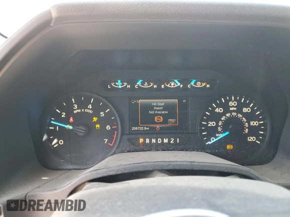 2017 Ford F-150 XL with VIN 1FTEW1EP9HKE22784, listed as a Copart auction lot 62679165 with 205,722 mi miles and Salvage title. Bid and sale history available at DreamBid. Image 8.