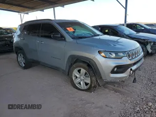 2022 Jeep Compass North with VIN 3C4NJDBB7NT209884, listed as a Copart auction lot 44819015 with 22,646 mi miles and Salvage Title. Bid and sale history available at DreamBid. Image 4.