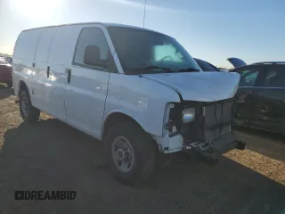 2017 GMC Savana Cargo Van with VIN 1GTW7AFF3H1283443, listed as a Copart auction lot 76505454 with 0 mi miles and Salvage Title. Bid and sale history available at carsss.com. Image 4.
