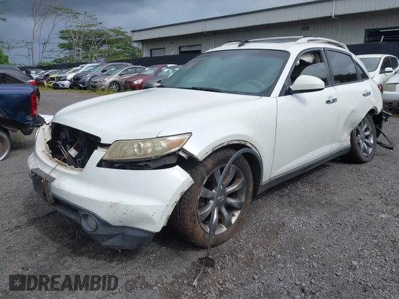 2004 Infiniti FX35 with VIN JNRAS08U54X105281, listed as a IAAI auction lot 41785353 with 121,231 mi miles. Bid and sale history available at carsss.com. Image 17.