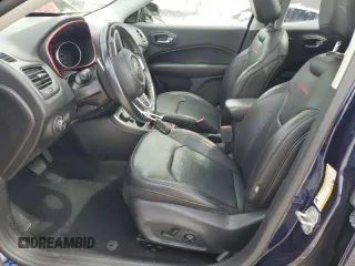 2021 Jeep Compass Trailhawk with VIN 3C4NJDDB1MT598484, listed as a Copart auction lot 55997655 with 25,257 mi miles and Salvage title. Bid and sale history available at DreamBid. Image 7.