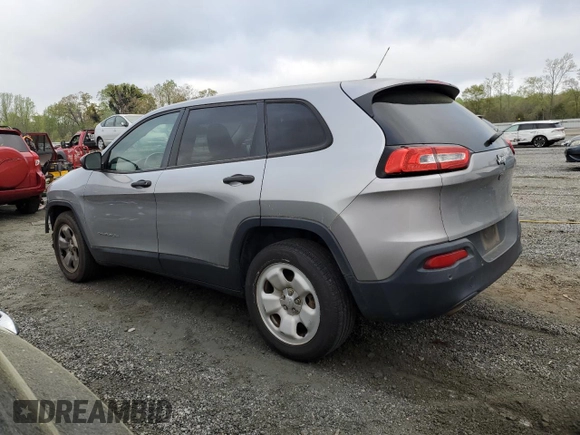 2015 Jeep Cherokee Sport with VIN 1C4PJLAB5FW541998, listed as a Copart auction lot 51995275 with 187,577 mi miles and Salvage Title. Bid and sale history available at carsss.com. Image 2.