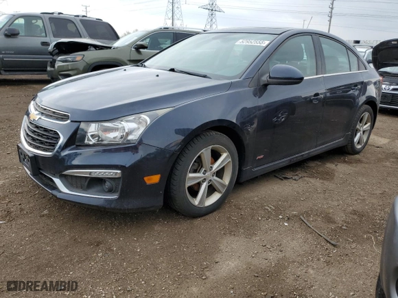 2015 Chevrolet Cruze LT with VIN 1G1PE5SB3F7291761, listed as a Copart auction lot 52952555 with 159,500 mi miles and Clean Title. Bid and sale history available at carsss.com. Image 1.
