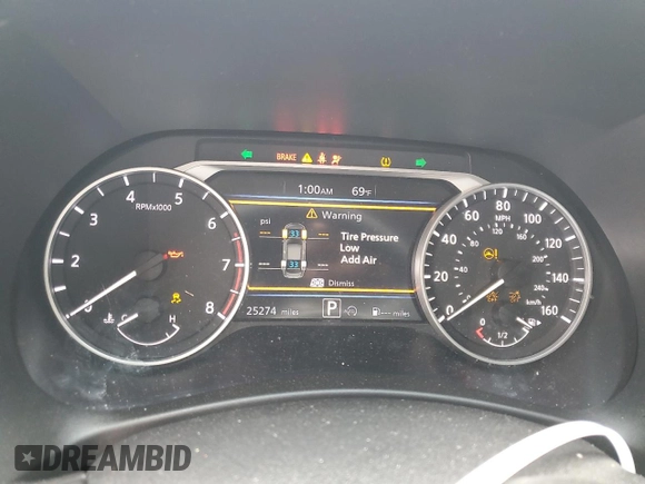 2024 Nissan Sentra SV with VIN 3N1AB8CV6RY256508, listed as a Copart auction lot 53729815 with 25,274 mi miles and Clean Title. Bid and sale history available at DreamBid. Image 9.