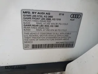 2018 Audi SQ5 Premium Plus with VIN WA1A4AFY3J2223449, listed as a Copart auction lot 74934134 with Not Provided miles and Salvage Title. Bid and sale history available at DreamBid. Image 14.