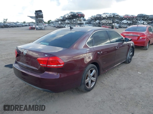 2012 Volkswagen Passat SE с VIN 1VWBH7A3XCC079924, выставлен на аукционе IAAI как лот 42333339 с пробегом 108 173 миль миль и . История ставок и продаж доступна на DreamBid. Изображение 4.