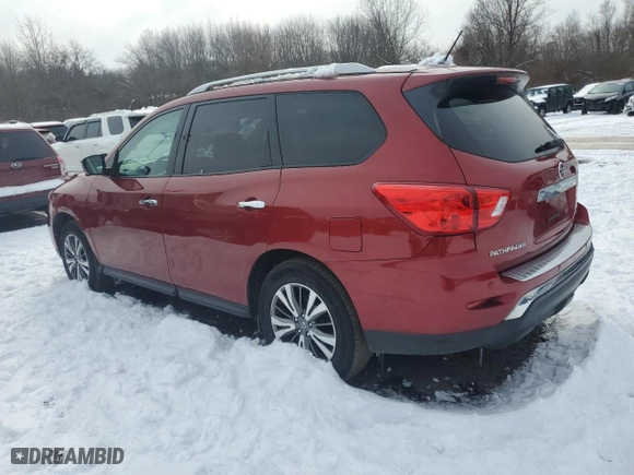 2017 Nissan Pathfinder S with VIN 5N1DR2MM8HC628314, listed as a Copart auction lot 44349375 with 187849 miles and Clean Title. Bid and sale history available at carsss.com. Image 2.