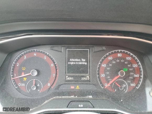 2020 Volkswagen Jetta S with VIN 3VWCB7BU3LM017809, listed as a Copart auction lot 46645805 with 34,091 mi miles and Salvage Title. Bid and sale history available at carsss.com. Image 9.
