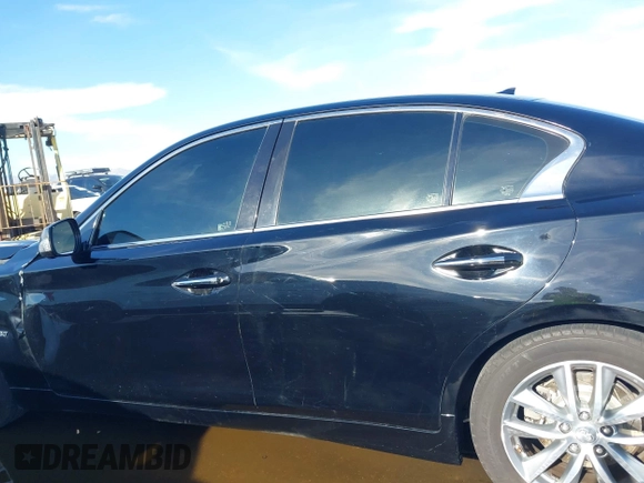 2014 Infiniti Q50 Premium with VIN JN1BV7AP0EM687787, listed as a IAAI auction lot 42084288 with 109,499 mi miles and . Bid and sale history available at carsss.com. Image 14.